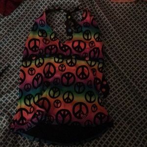 JUSTICE Peace sign bathing suit